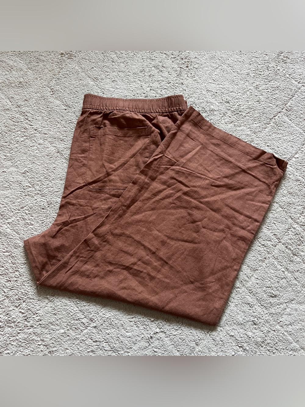 NWT Old Navy High Rise Wide Leg Linen Blend Pants Stretch Vacation Travel Sz XXL